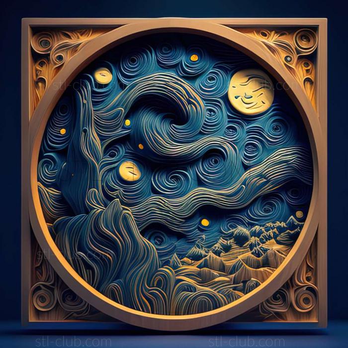 3D model starry night (STL)